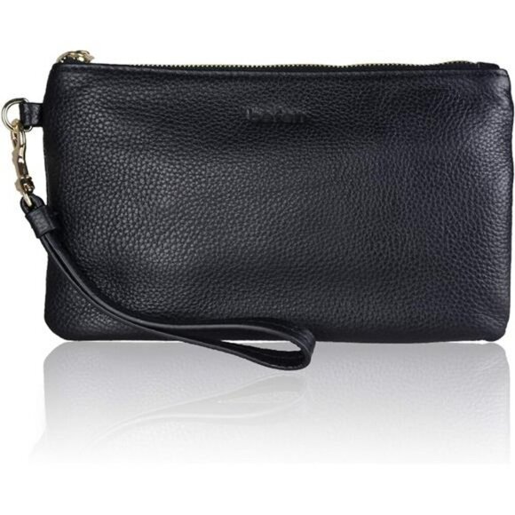 Befen Leather Wristlet Clutch Wallet RFID Blocking Purse Fits Large Phones - Picture 1 of 7
